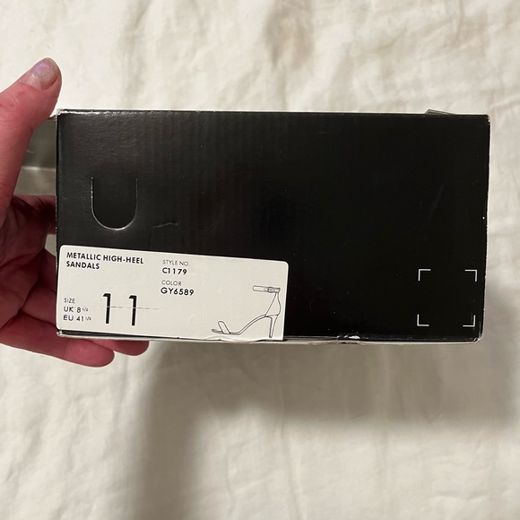 🩶 J. Crew silver metallic high-heel sandals size 11 🩶 - Picture 7 of 9